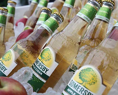 Somersby cider bottles