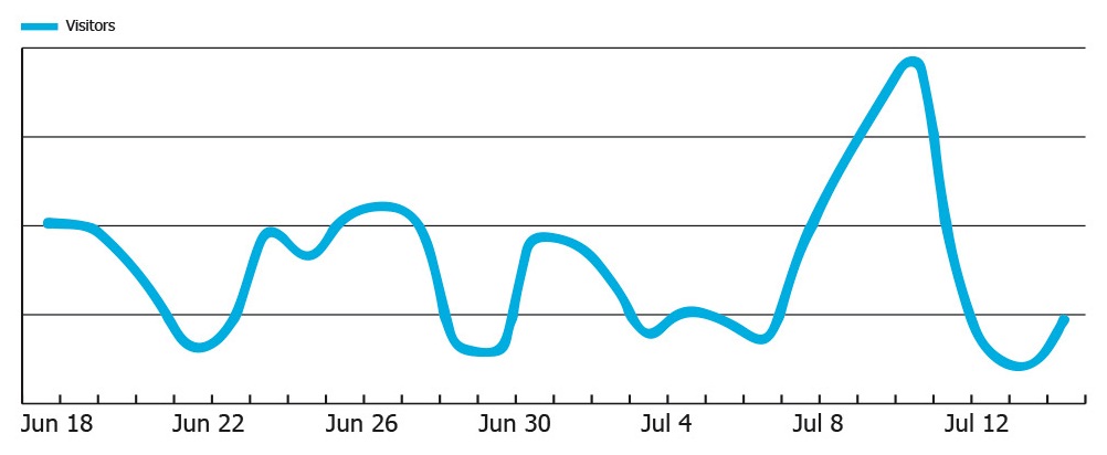 Website traffic graph