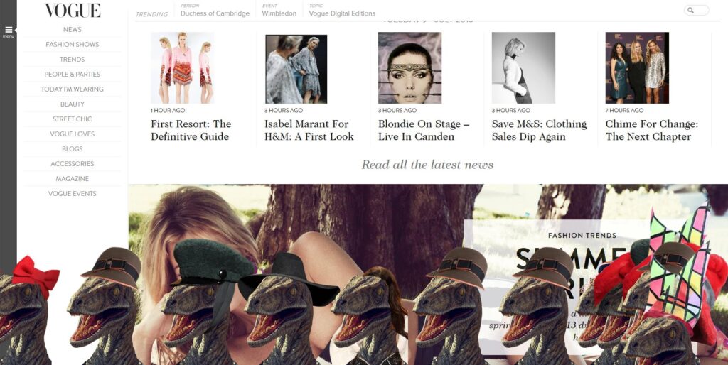 Vogue Screenshot